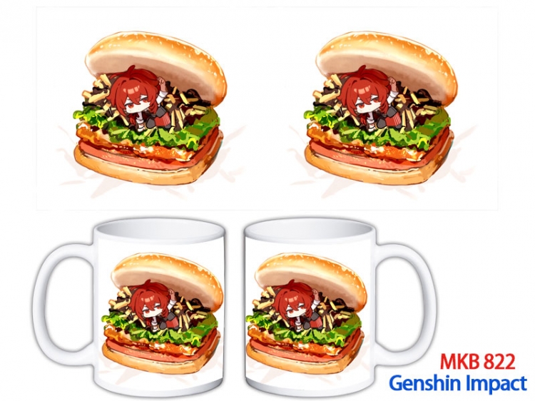 Genshin Impact Anime color printing ceramic mug cup price for 5 pcs MKB-822
