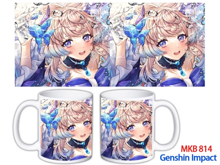 Genshin Impact Anime color printing ceramic mug cup price for 5 pcs MKB-814