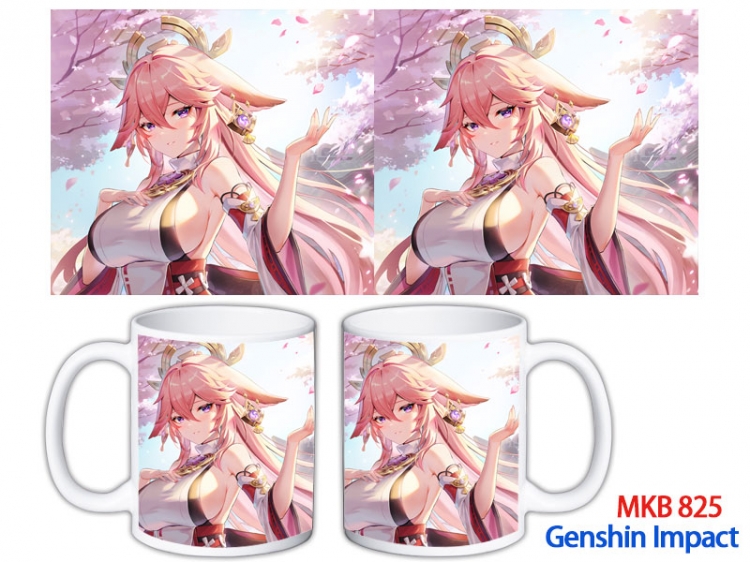 Genshin Impact Anime color printing ceramic mug cup price for 5 pcs  MKB-825