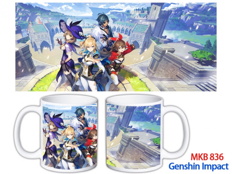 Genshin Impact Anime color printing ceramic mug cup price for 5 pcs  MKB-836