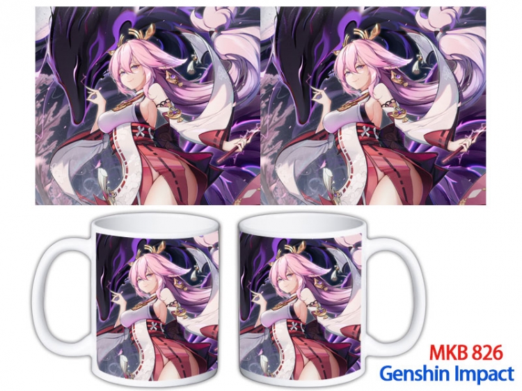 Genshin Impact Anime color printing ceramic mug cup price for 5 pcs MKB-826