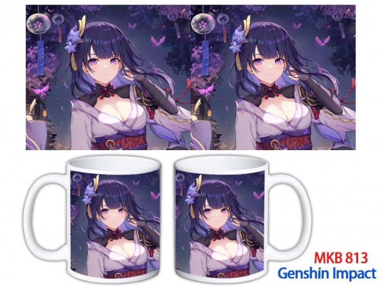 Genshin Impact Anime color printing ceramic mug cup price for 5 pcs MKB-813