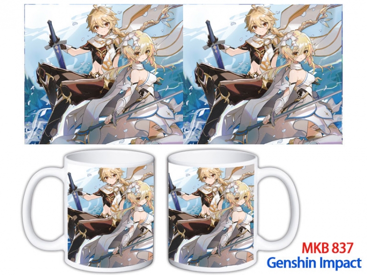 Genshin Impact Anime color printing ceramic mug cup price for 5 pcs MKB-837