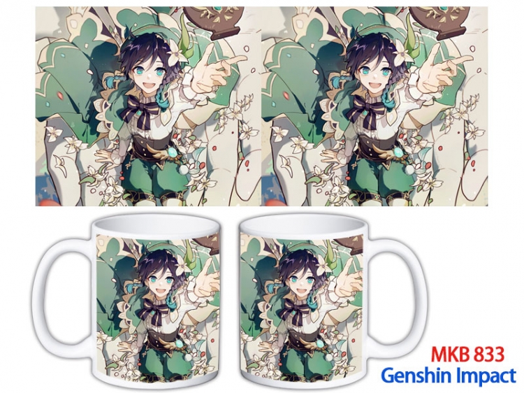 Genshin Impact Anime color printing ceramic mug cup price for 5 pcs MKB-833