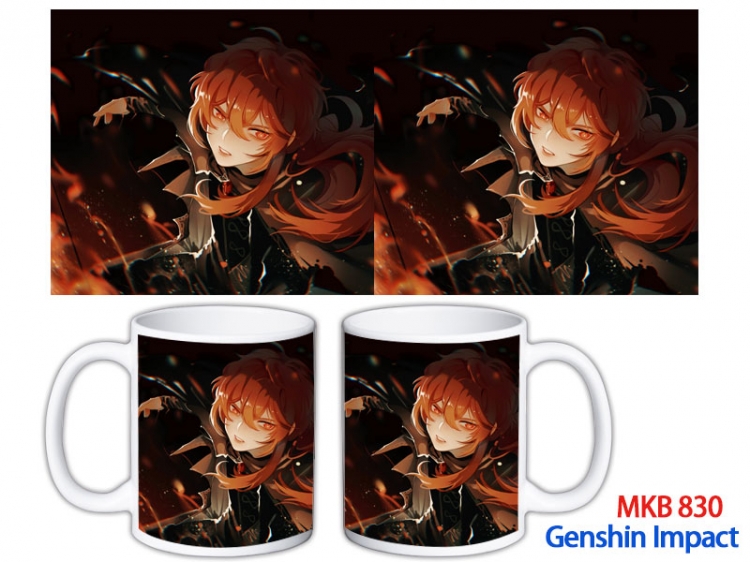 Genshin Impact Anime color printing ceramic mug cup price for 5 pcs  MKB-830