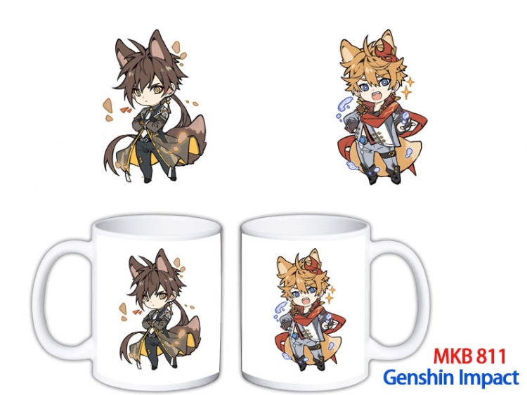 Genshin Impact Anime color printing ceramic mug cup price for 5 pcs MKB-811