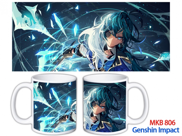 Genshin Impact Anime color printing ceramic mug cup price for 5 pcs  MKB-806