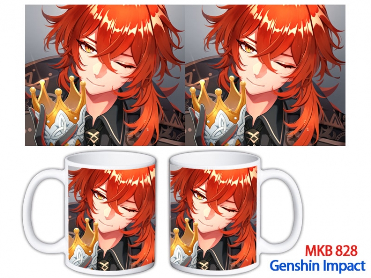 Genshin Impact Anime color printing ceramic mug cup price for 5 pcs MKB-828