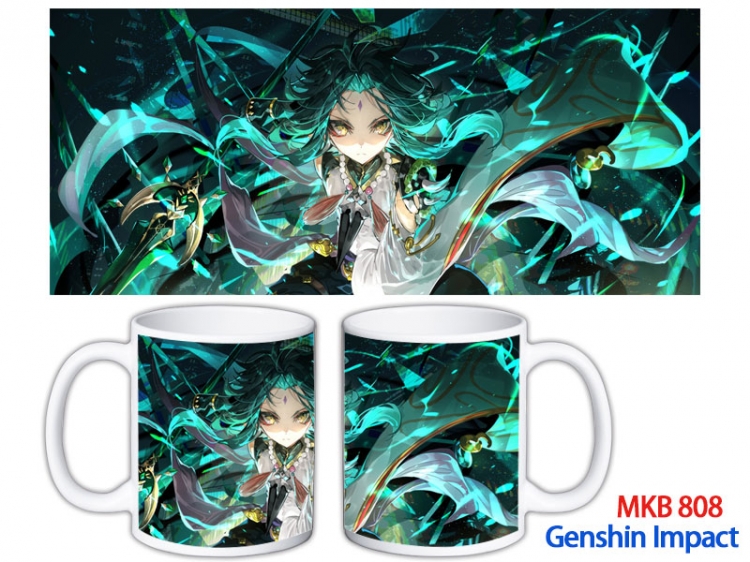 Genshin Impact Anime color printing ceramic mug cup price for 5 pcs  MKB-808