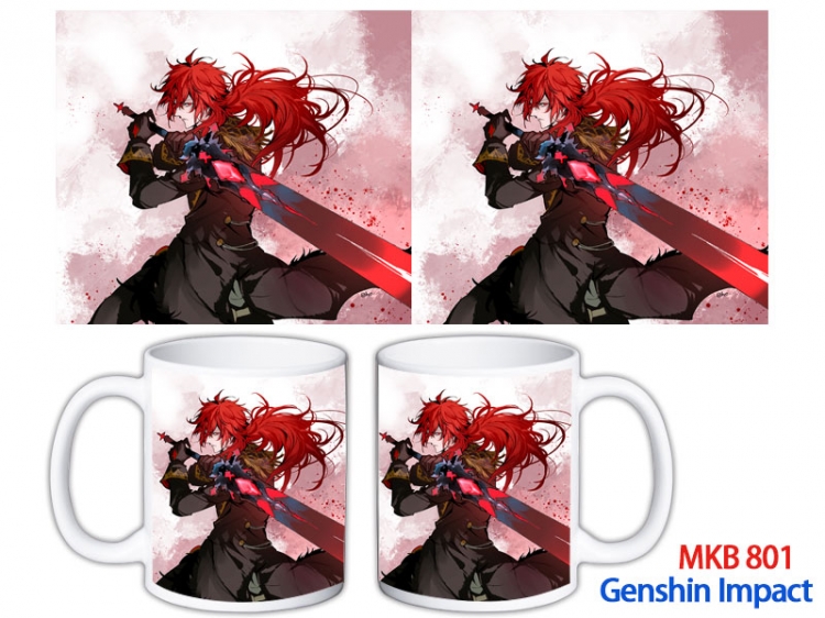 Genshin Impact Anime color printing ceramic mug cup price for 5 pcs MKB-801