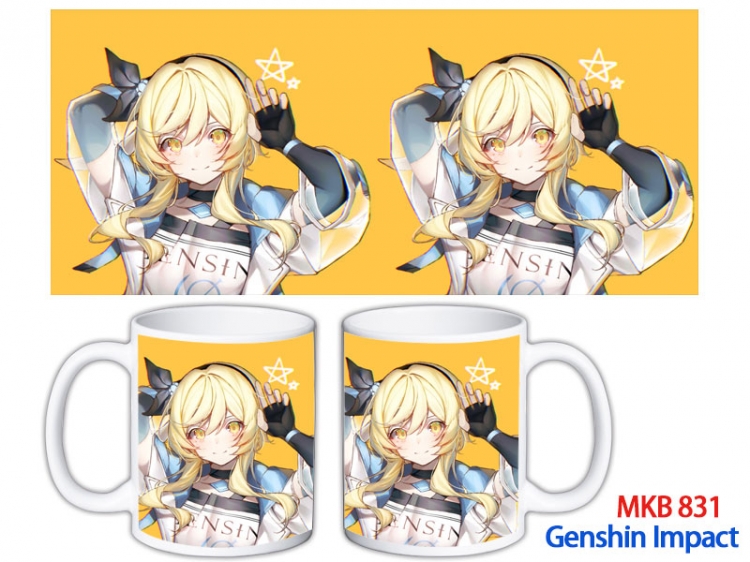 Genshin Impact Anime color printing ceramic mug cup price for 5 pcs MKB-831
