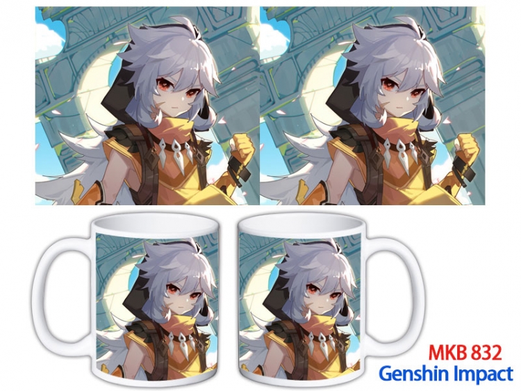 Genshin Impact Anime color printing ceramic mug cup price for 5 pcs MKB-832