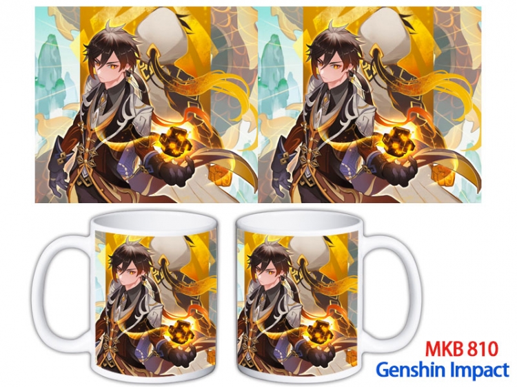 Genshin Impact Anime color printing ceramic mug cup price for 5 pcs MKB-810