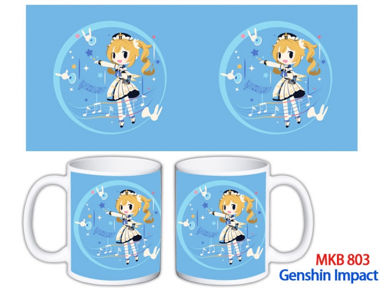 Genshin Impact Anime color printing ceramic mug cup price for 5 pcs MKB-803