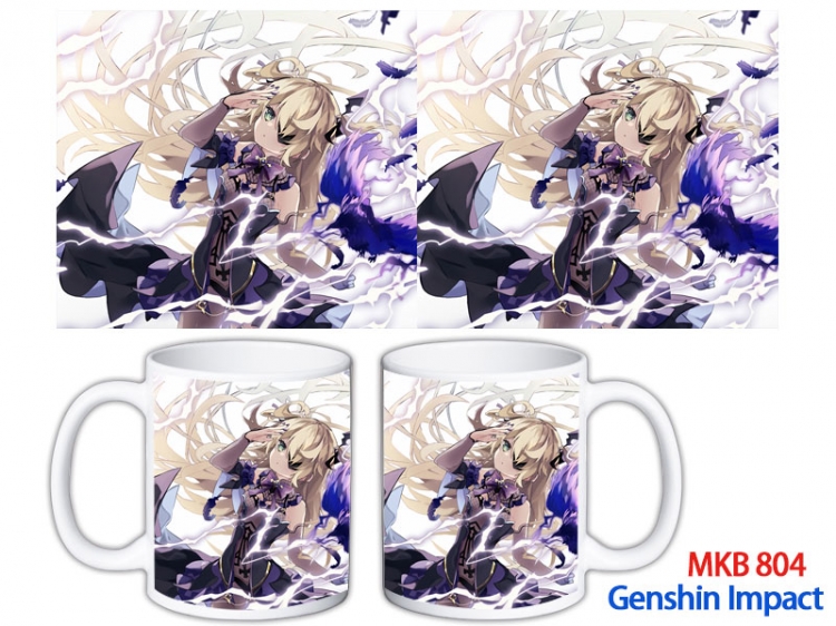 Genshin Impact Anime color printing ceramic mug cup price for 5 pcs MKB-804