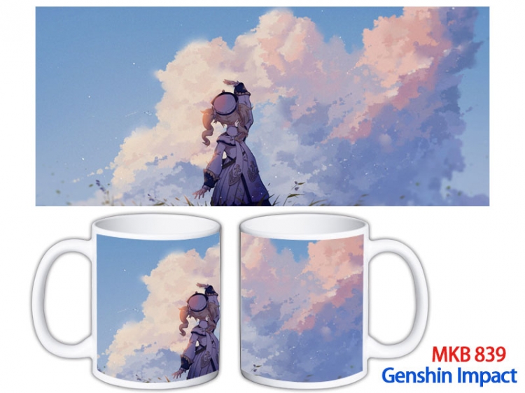 Genshin Impact Anime color printing ceramic mug cup price for 5 pcs MKB-839