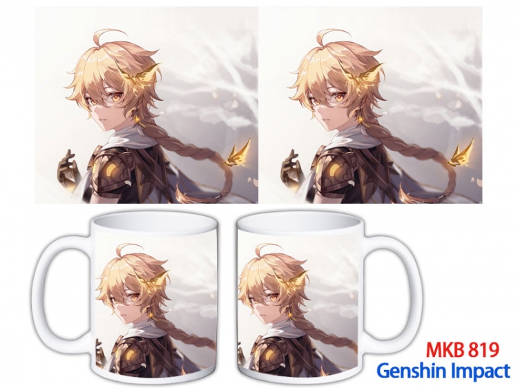 Genshin Impact Anime color printing ceramic mug cup price for 5 pcs  MKB-819