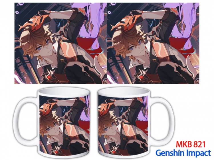 Genshin Impact Anime color printing ceramic mug cup price for 5 pcs MKB-821