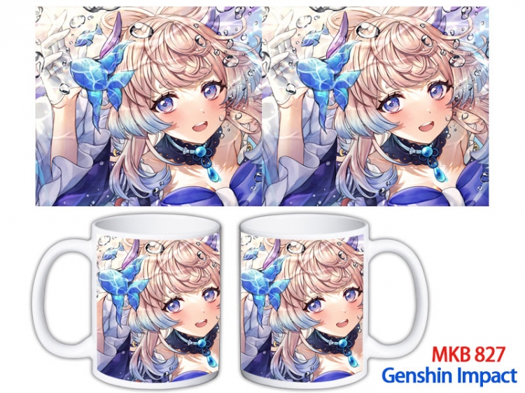 Genshin Impact Anime color printing ceramic mug cup price for 5 pcs MKB-827