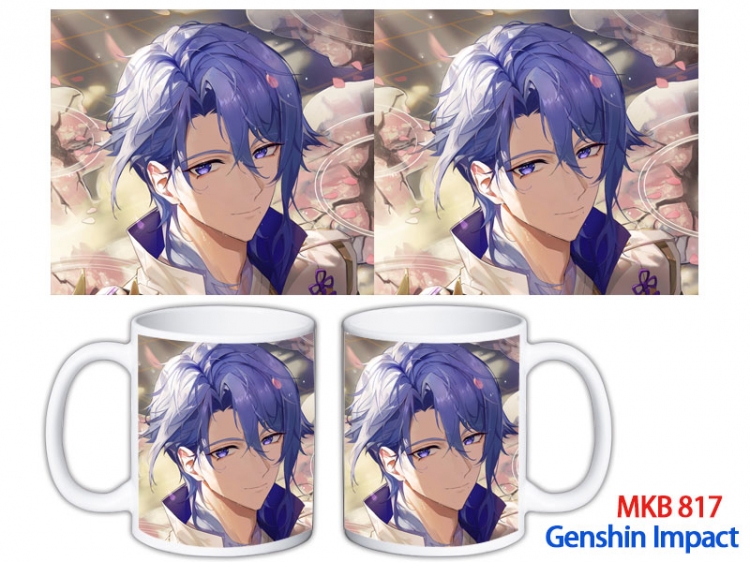 Genshin Impact Anime color printing ceramic mug cup price for 5 pcs MKB-817