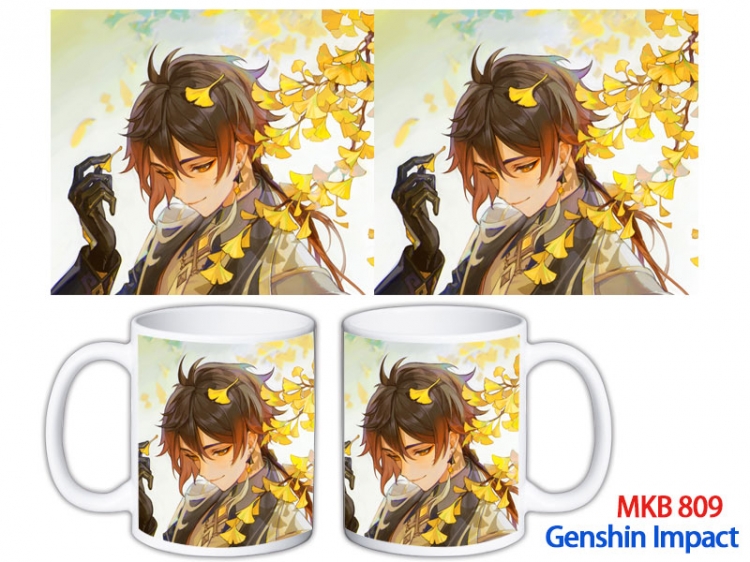 Genshin Impact Anime color printing ceramic mug cup price for 5 pcs MKB-809