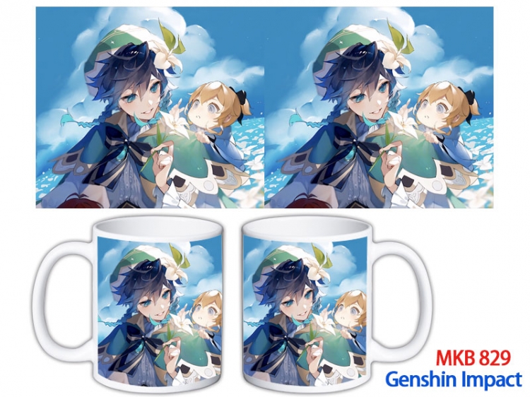 Genshin Impact Anime color printing ceramic mug cup price for 5 pcs MKB-829