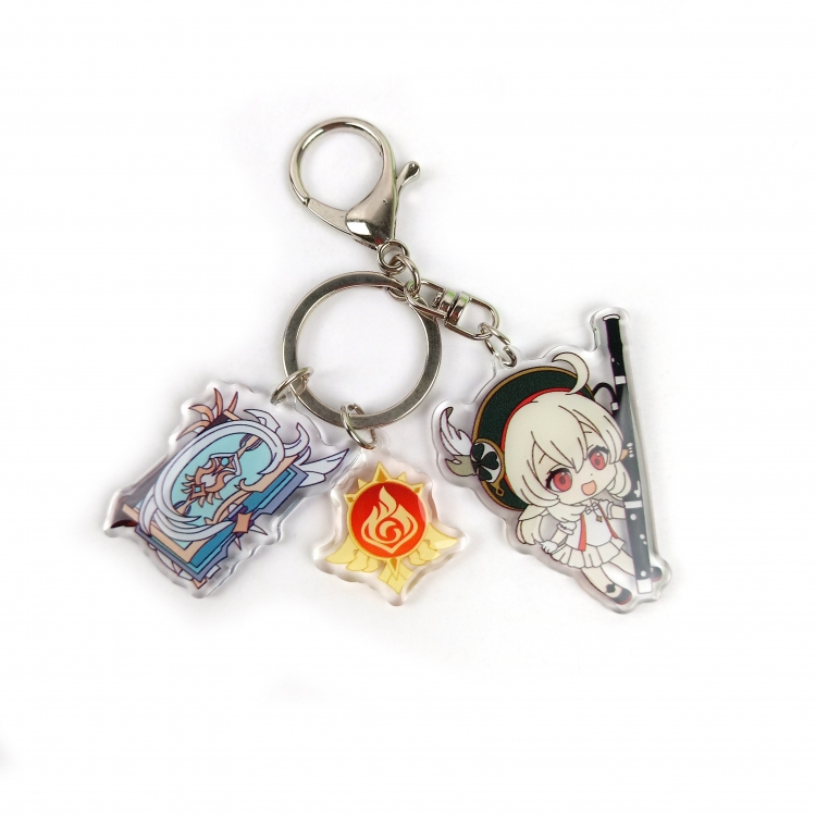 Genshin Impact Epoxy Keychain Bag Pendant Decoration Ornamen price for 2 pcs t