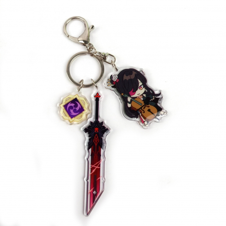 Genshin Impact Epoxy Keychain Bag Pendant Decoration Ornamen price for 2 pcs t