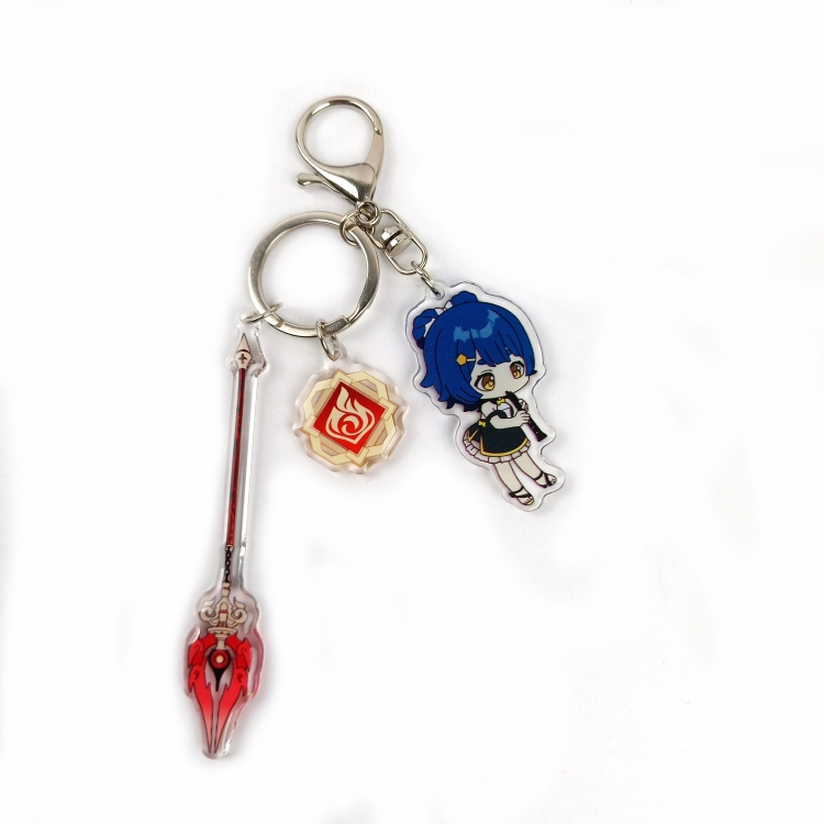 Genshin Impact Epoxy Keychain Bag Pendant Decoration Ornamen price for 2 pcs t