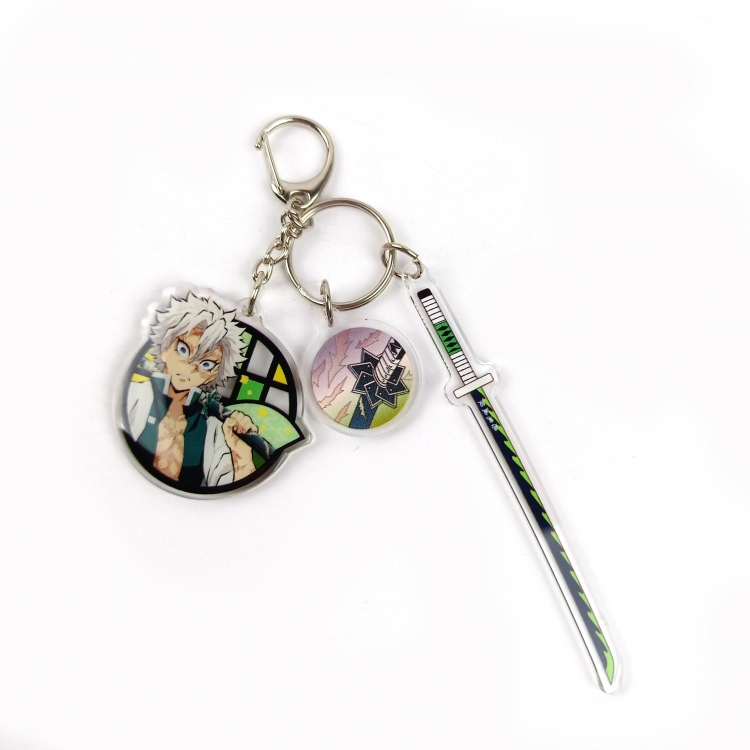 Demon Slayer Kimets Epoxy Keychain Bag Pendant Decoration Ornamen price for 2 pcs 742