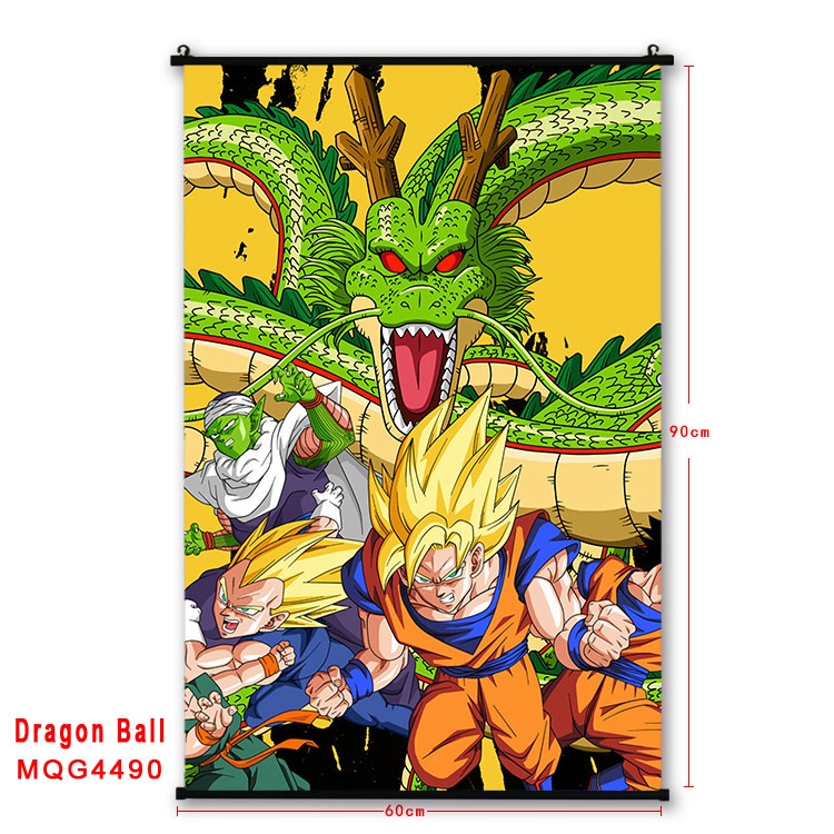 DRAGON BALL black Plastic rod Cloth painting Wall Scroll 60X90CM MQG-4490