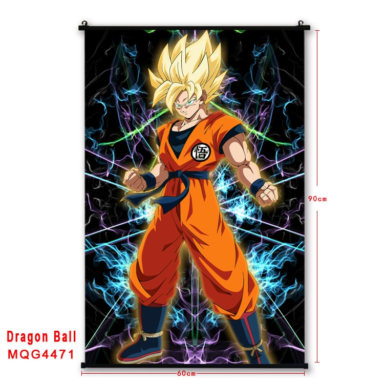 DRAGON BALL black Plastic rod Cloth painting Wall Scroll 60X90CM  MQG-4471