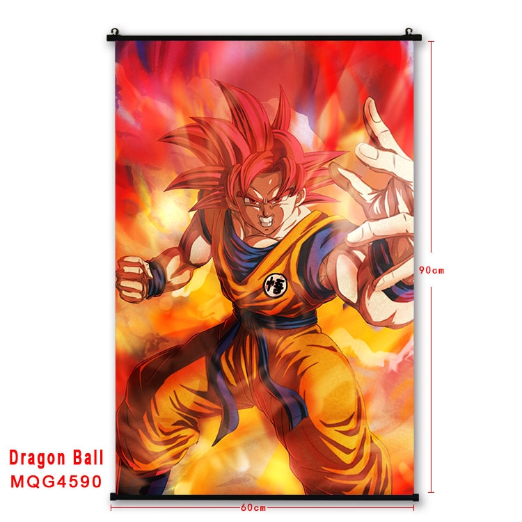 DRAGON BALL black Plastic rod Cloth painting Wall Scroll 60X90CM  MQG-4590