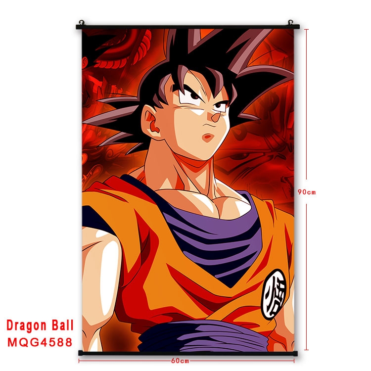 DRAGON BALL black Plastic rod Cloth painting Wall Scroll 60X90CM MQG-4588