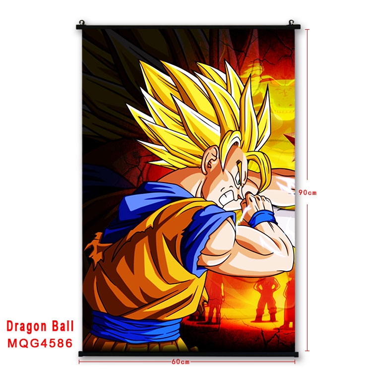 DRAGON BALL black Plastic rod Cloth painting Wall Scroll 60X90CM   MQG-4586