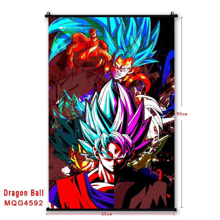 DRAGON BALL black Plastic rod Cloth painting Wall Scroll 60X90CM   MQG-4592