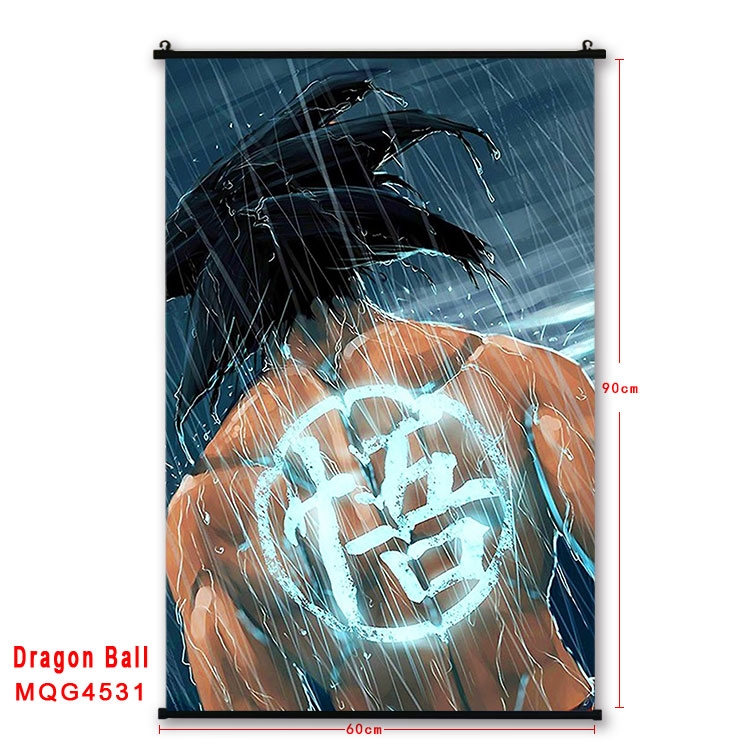 DRAGON BALL black Plastic rod Cloth painting Wall Scroll 60X90CM  MQG-4531