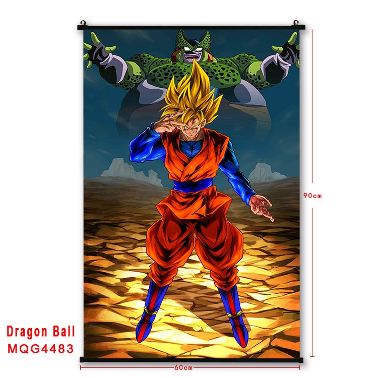 DRAGON BALL black Plastic rod Cloth painting Wall Scroll 60X90CM MQG-4483