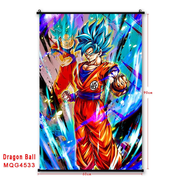 DRAGON BALL black Plastic rod Cloth painting Wall Scroll 60X90CM  MQG-4533