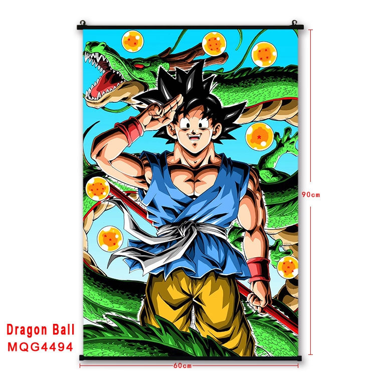 DRAGON BALL black Plastic rod Cloth painting Wall Scroll 60X90CM MQG-4494