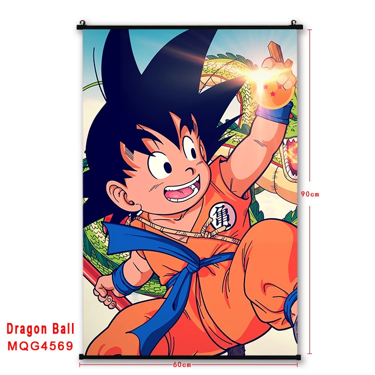 DRAGON BALL black Plastic rod Cloth painting Wall Scroll 60X90CM  MQG-4569