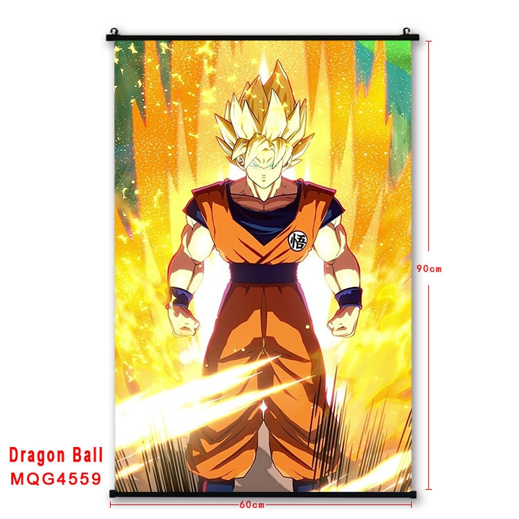 DRAGON BALL black Plastic rod Cloth painting Wall Scroll 60X90CM MQG-4559