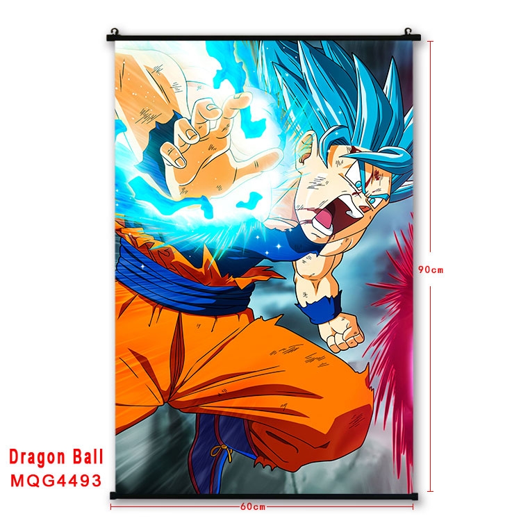 DRAGON BALL black Plastic rod Cloth painting Wall Scroll 60X90CM   MQG-4493