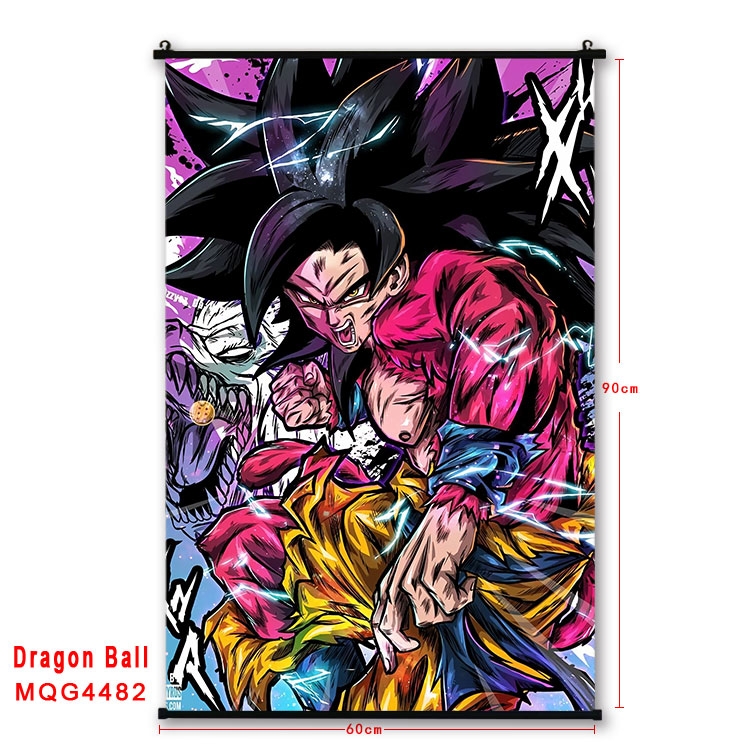 DRAGON BALL black Plastic rod Cloth painting Wall Scroll 60X90CM  MQG-4482