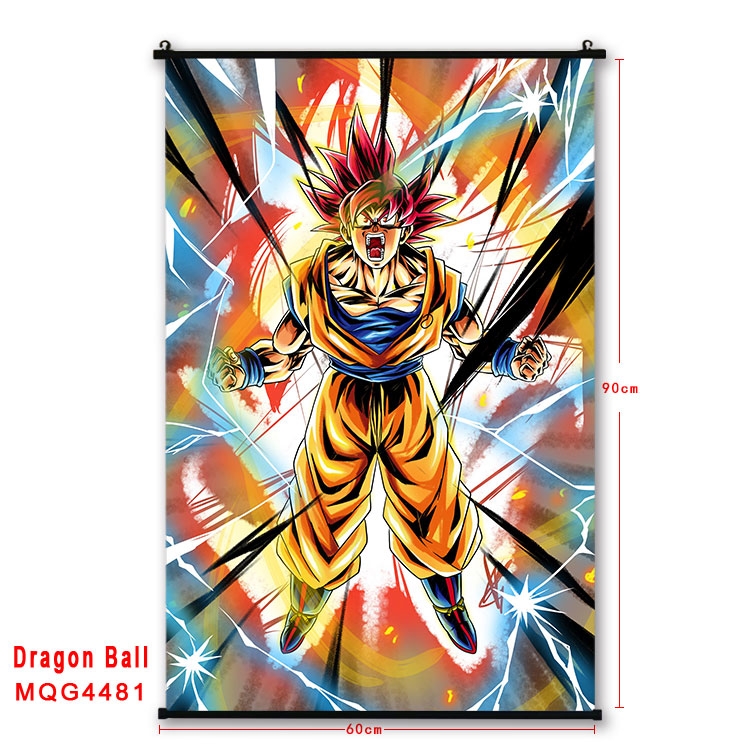 DRAGON BALL black Plastic rod Cloth painting Wall Scroll 60X90CM  MQG-4481