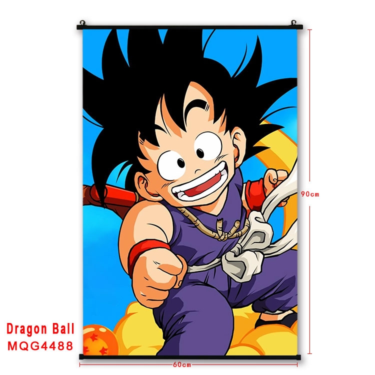 DRAGON BALL black Plastic rod Cloth painting Wall Scroll 60X90CM  MQG-4488