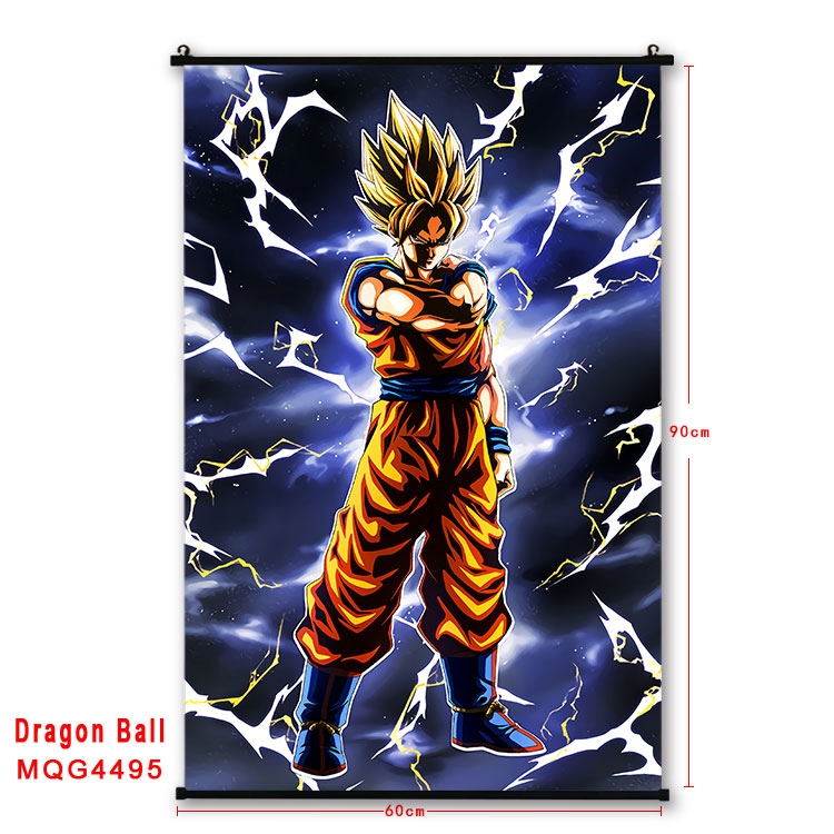 DRAGON BALL black Plastic rod Cloth painting Wall Scroll 60X90CM   MQG-4495