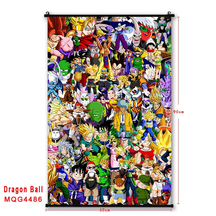 DRAGON BALL black Plastic rod Cloth painting Wall Scroll 60X90CM MQG-4486