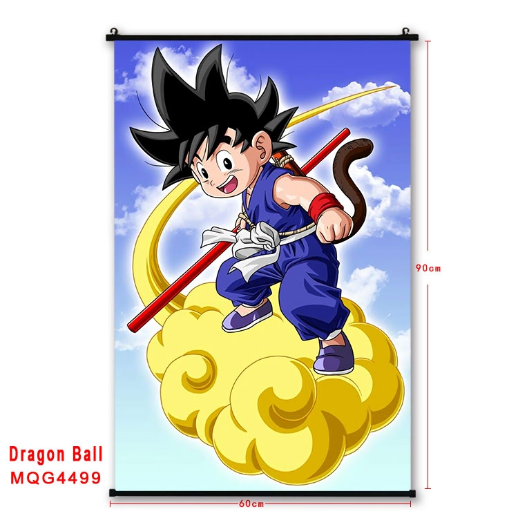 DRAGON BALL black Plastic rod Cloth painting Wall Scroll 60X90CM  MQG-4499