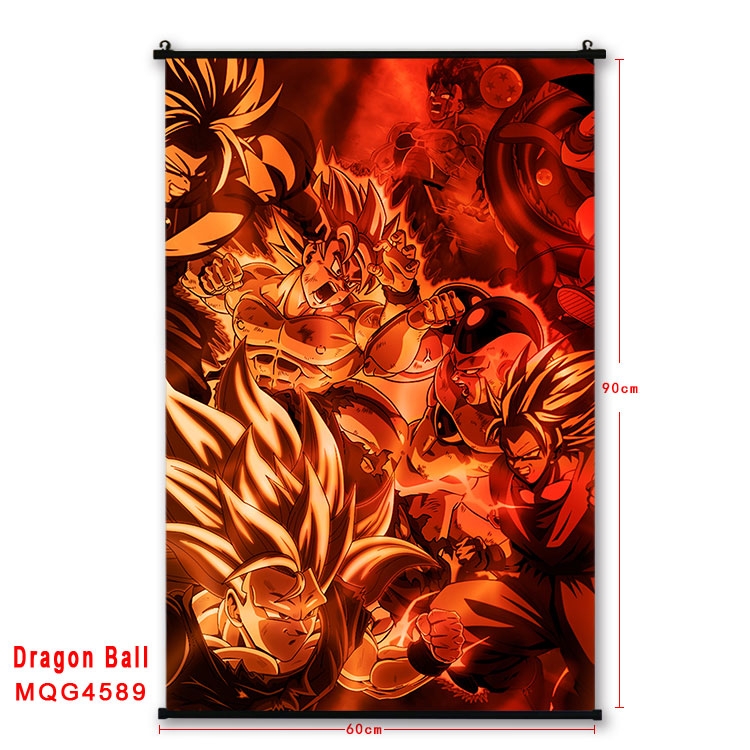 DRAGON BALL black Plastic rod Cloth painting Wall Scroll 60X90CM MQG-4589